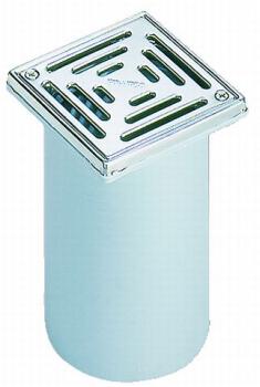 Aufsatz d 145mm glatt, Edelstahlrahmen 150x150mm (V2A) / Edelstahlrost 138x138mm (V4A) verschraubbar  HL66